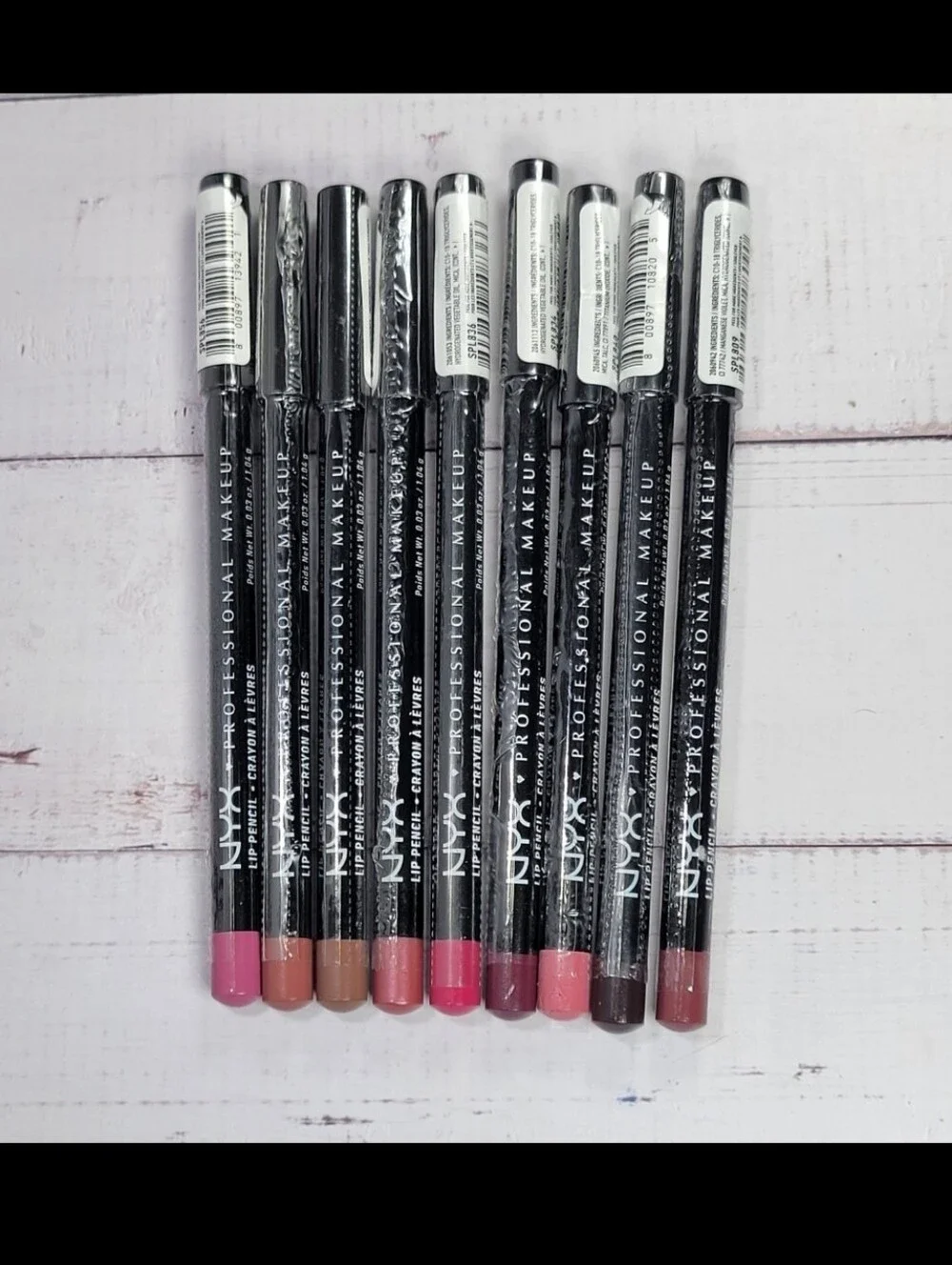 Nyx 9 Piece Slim Lip Pencil Lip Liner Bundle NEW!
